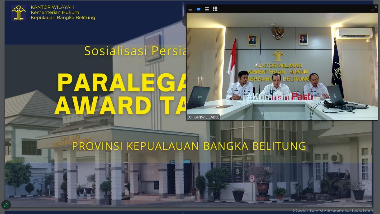 Kanwil Kemenkum Babel Sosialisasikan Paralegal Justice Award 2025 Pada Para Kades dan Lurah se-Bangka Belitung