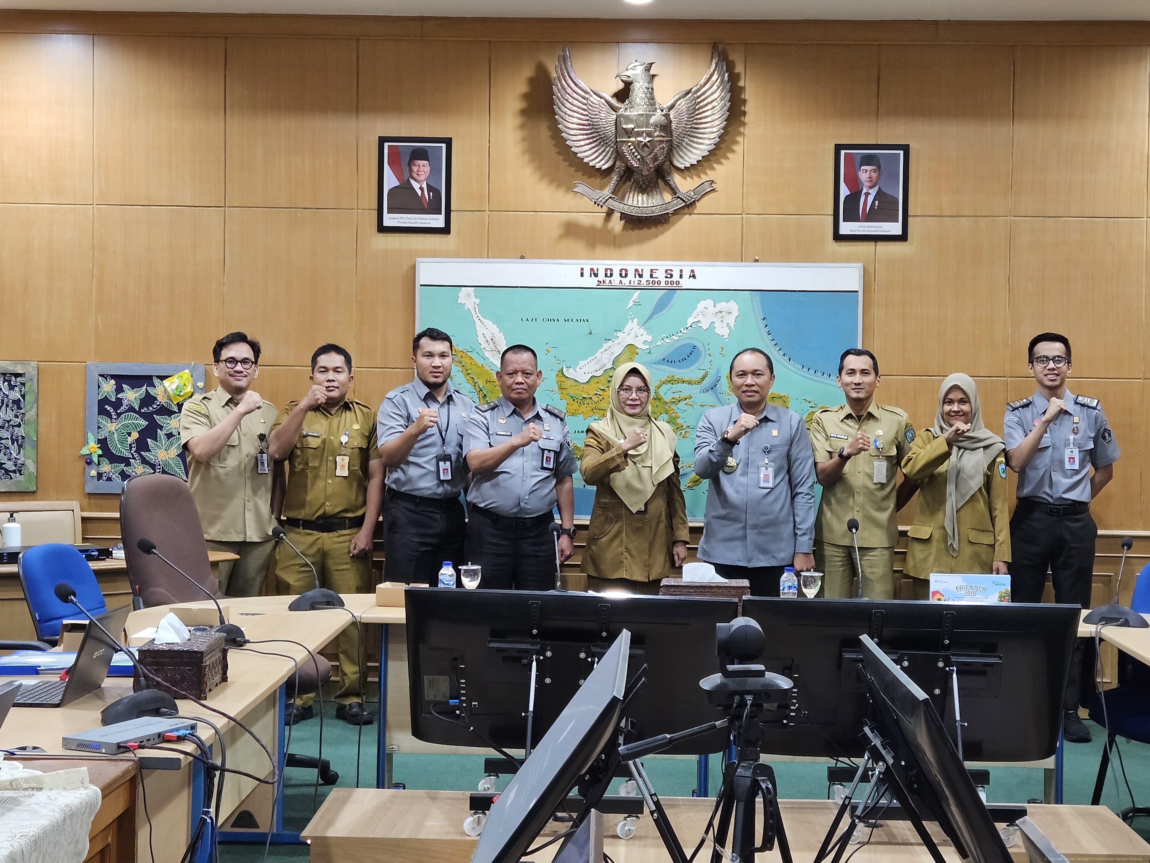 Kanwil Kemenkum Babel Gelar Pembinaan dan Pendampingan IRH 2025 serta Penyampaian Draft MoU di Kabupaten Belitung
