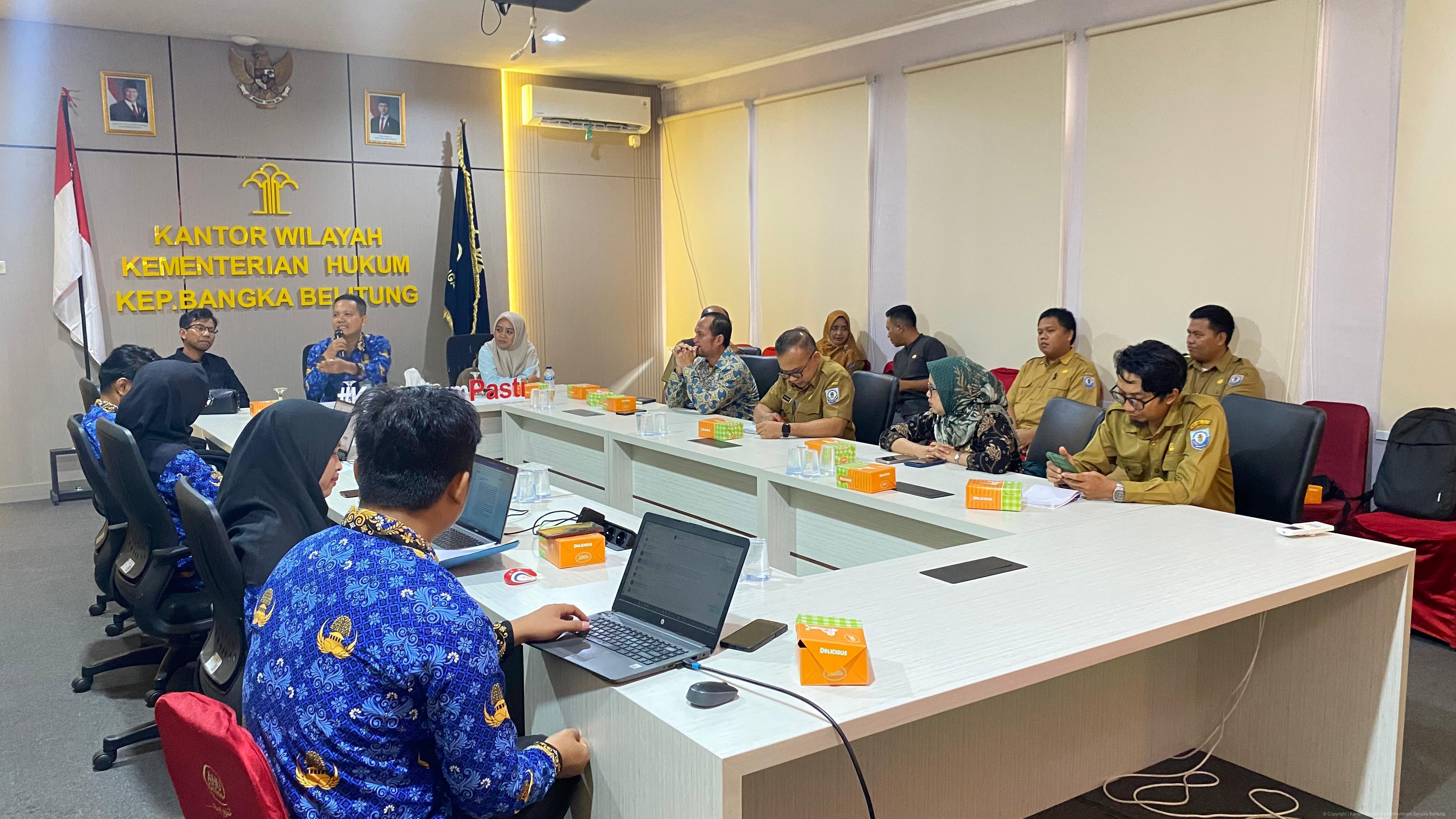 Kemenkum Bangka Belitung Harmonisasikan 2 (dua) Ranperda inisiatif DPRD Bangka Selatan
