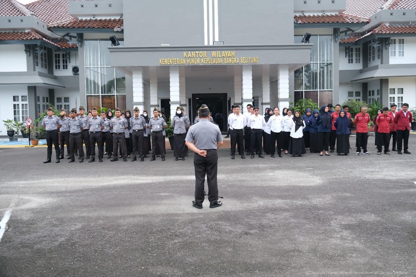 Plt. Kakanwil Kemenkum Babel Pimpin Apel Pagi: Tekankan Kinerja, Etika Digital, dan Prestasi