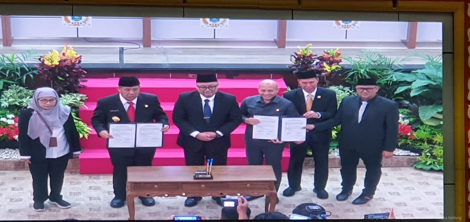Kanwil Kemenkum Babel Ikuti Rapat Paripurna DPRD Babel Terkait Laporan Keuangan Prov. Bangka Belitung