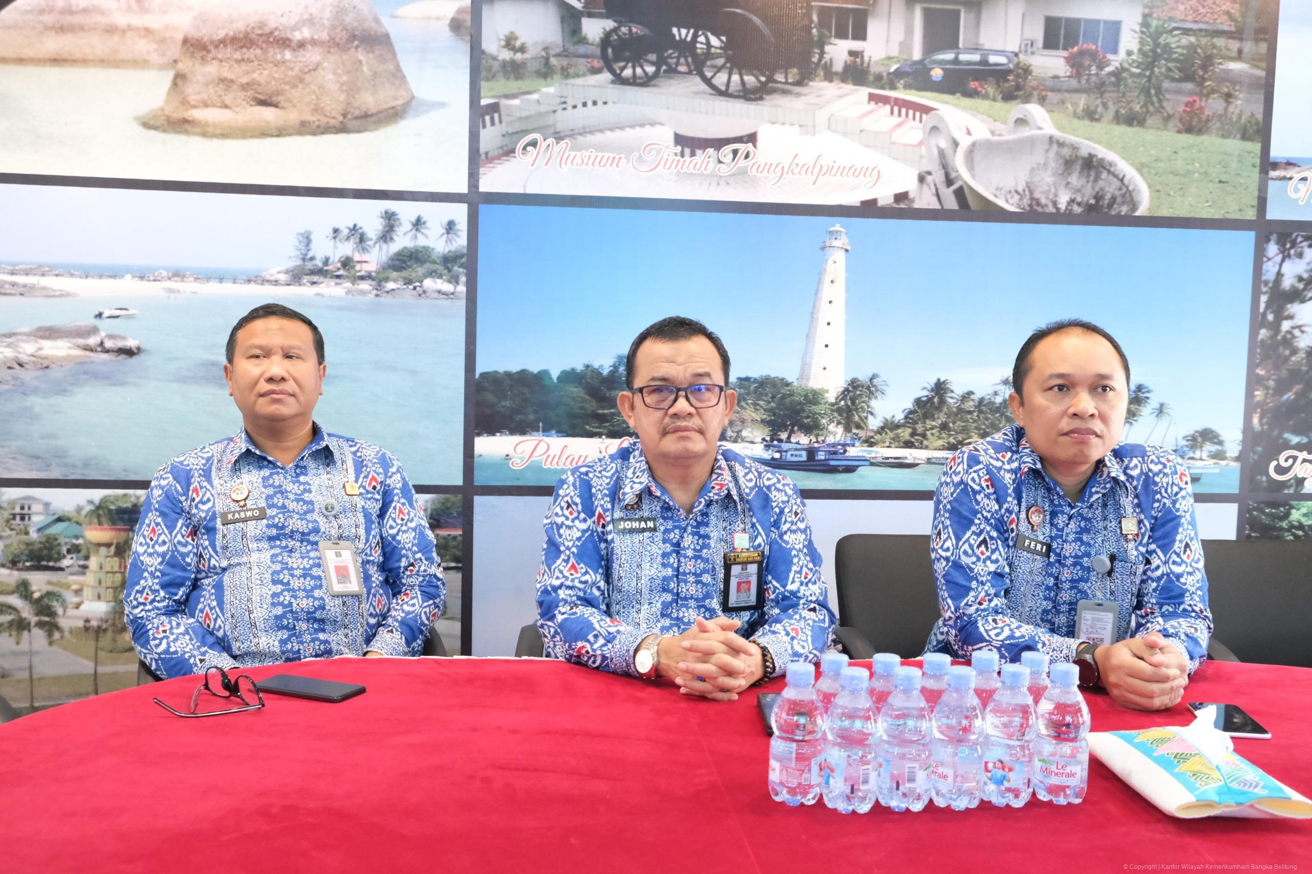 Kanwil Kemenkum Babel Hadiri Upacara Pelantikan Pejabat Manajerial dan Non-Manajerial serta Sertijab Pelaksana Tugas Direktur Jenderal Kekayaan Intelektual