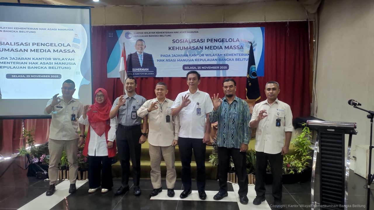 Kanwil Kemenkum Babel Ikuti Sosialisasi Penguatan Pengelolaan Kehumasan dan Media Massa Kanwil Kemenham Babel