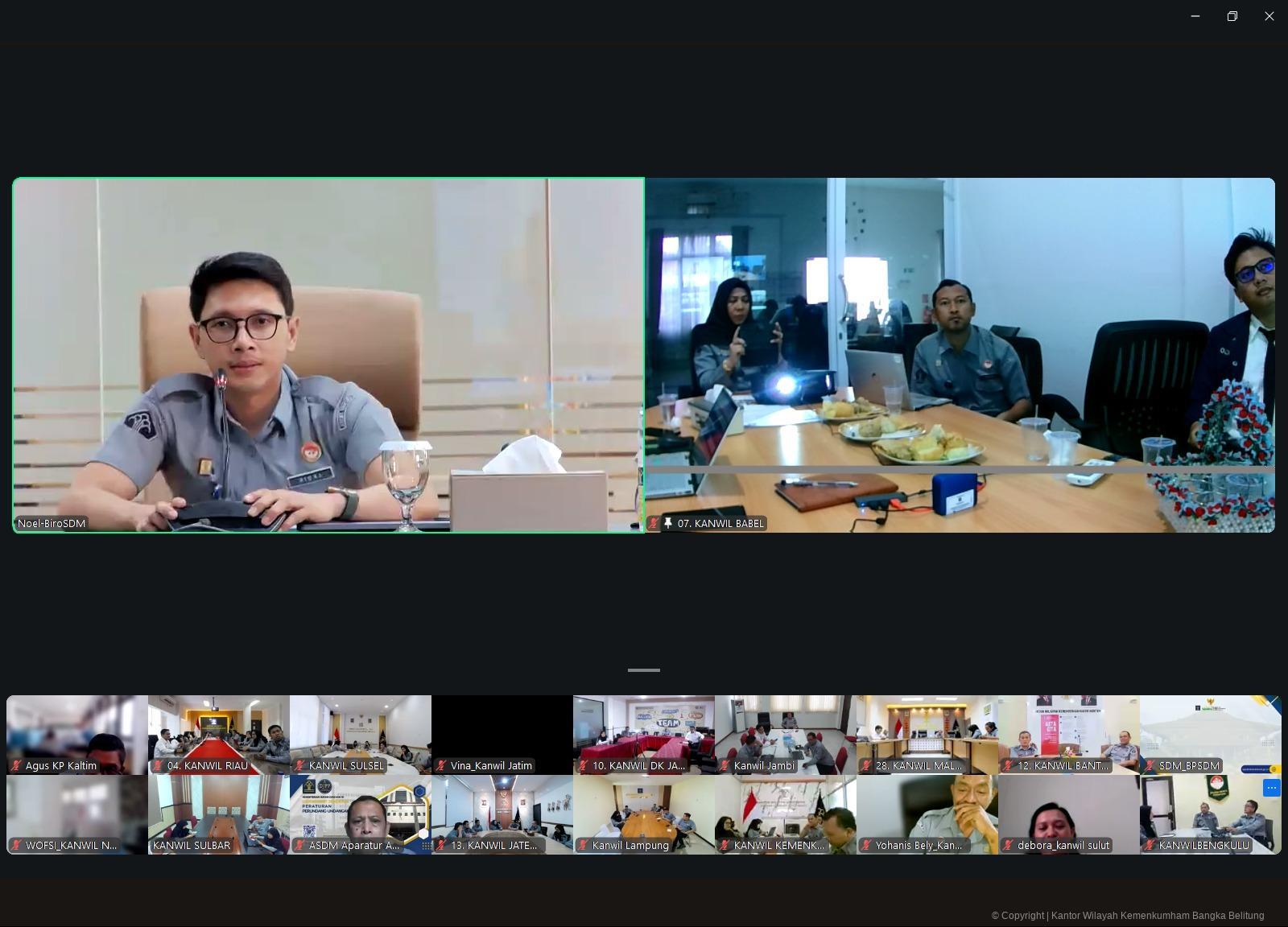 Kanwil Kemenkum Babel Ikuti Rapat Persiapan Program Pemagangan Nasional Lulusan Perguruan Tinggi