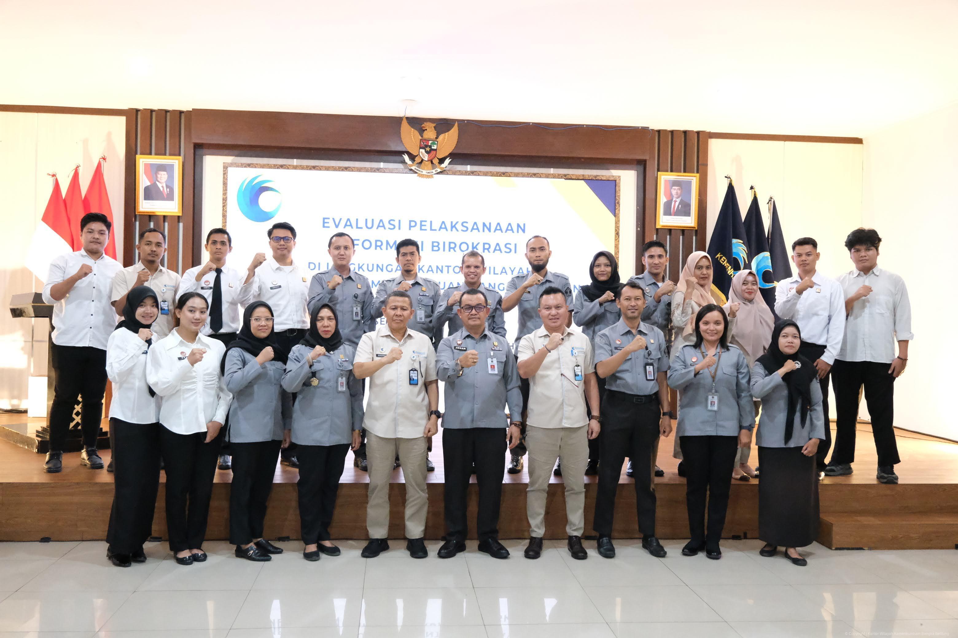 Kakanwil Kemenkum Babel Tampil Berikan Materi Evaluasi Reformasi Birokrasi di Kegiatan KemenHAM Babel