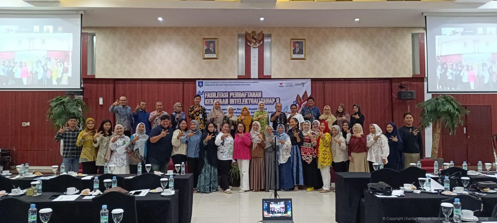 Tingkatkan Pendaftaran Merek, Disparbudkepora Provinsi Bangka Belitung Gandeng Analis KI Kanwil Kemenkum Babel Daftarkan 65 Merek