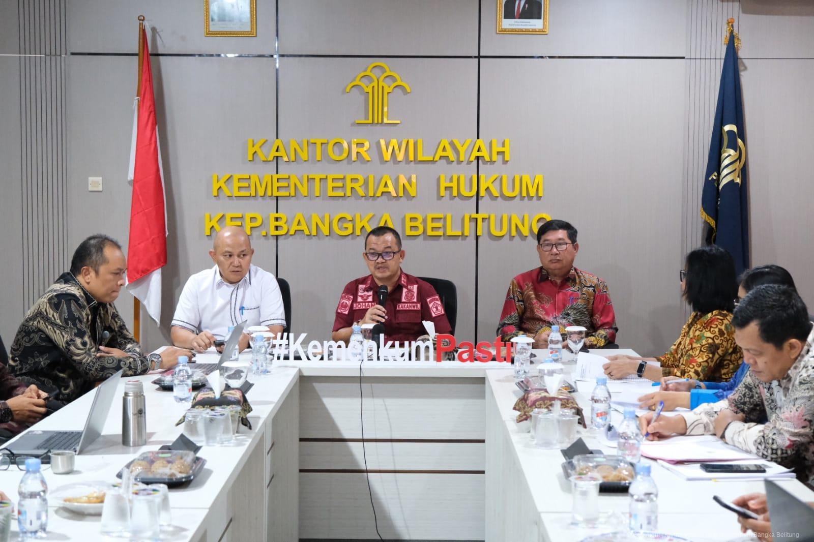 Kanwil Kemenkum Babel Gelar Audiensi dengan Pemkab Belitung Timur, Bahas Harmonisasi Raperbup TPP ASN