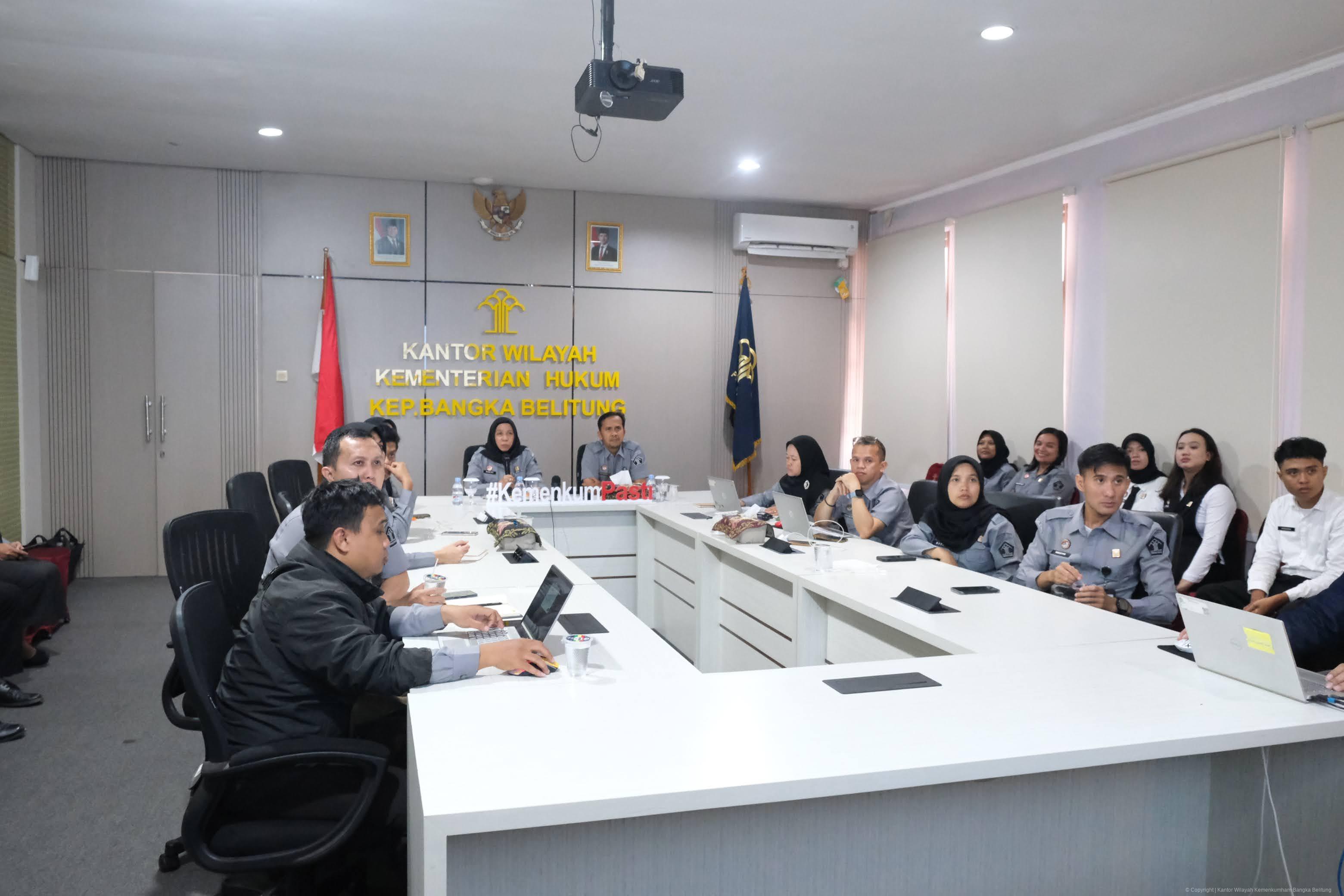 Rapat Tim Kerja Pembangunan Zona Integritas Tahun 2026, Kanwil Kemenkum Babel Fokus WBBM