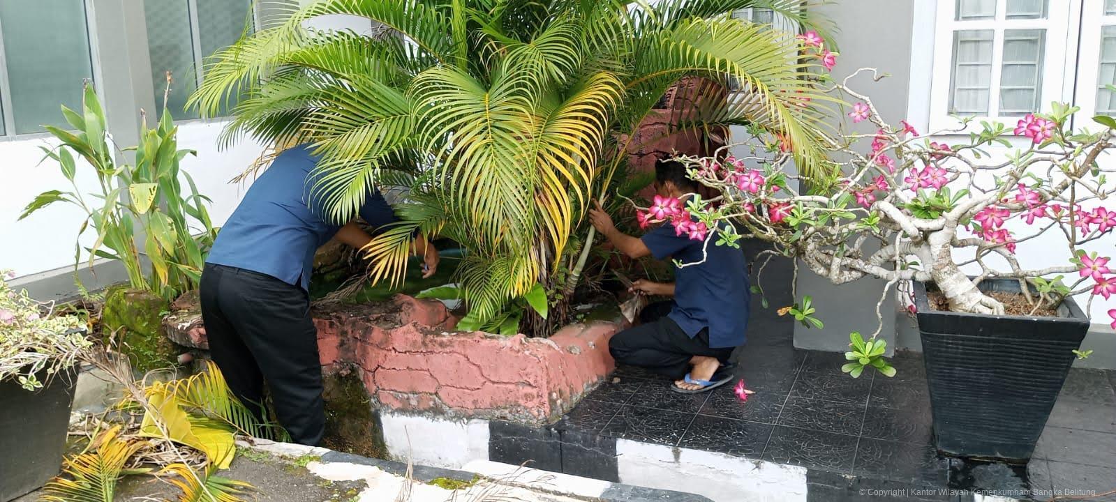 Dorong Produktivitas dan Kebersihan, Kanwil Kemenkum Babel Lakukan Gerakan Indonesia ASRI