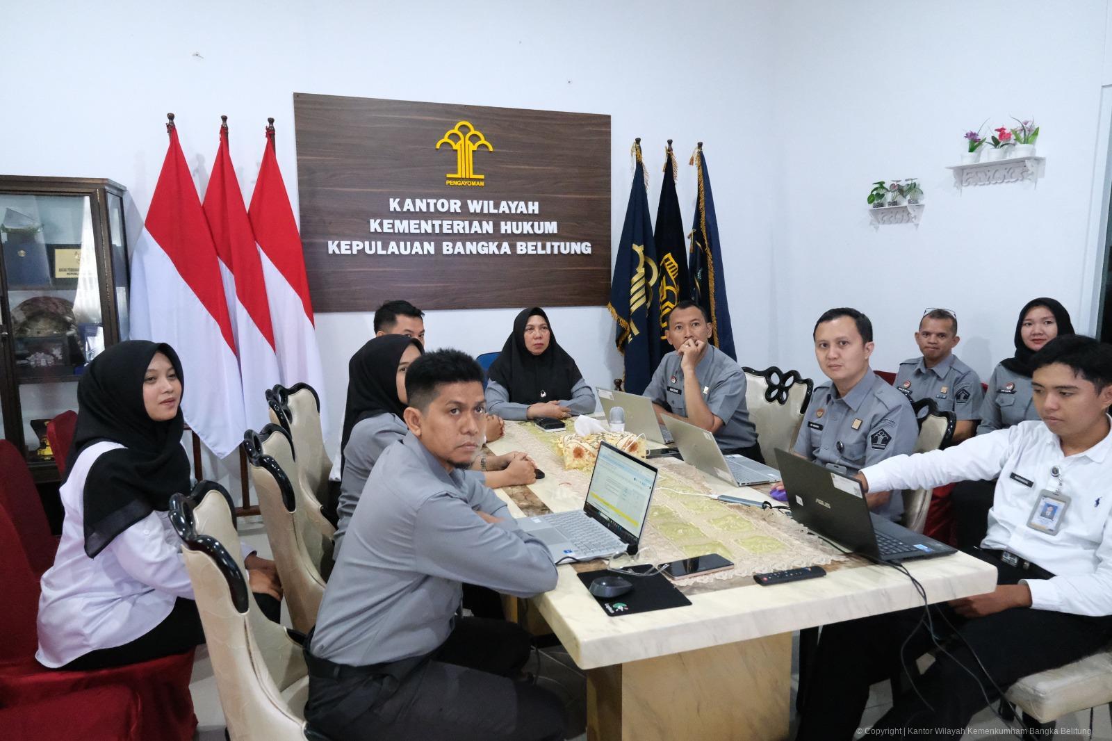 Perkuat Tata Kelola Arsip Digital, Kanwil Kemenkum Babel Ikuti Sosialisasi Pengawasan Kearsipan dan Digitalisasi Arsip Tahun 2026