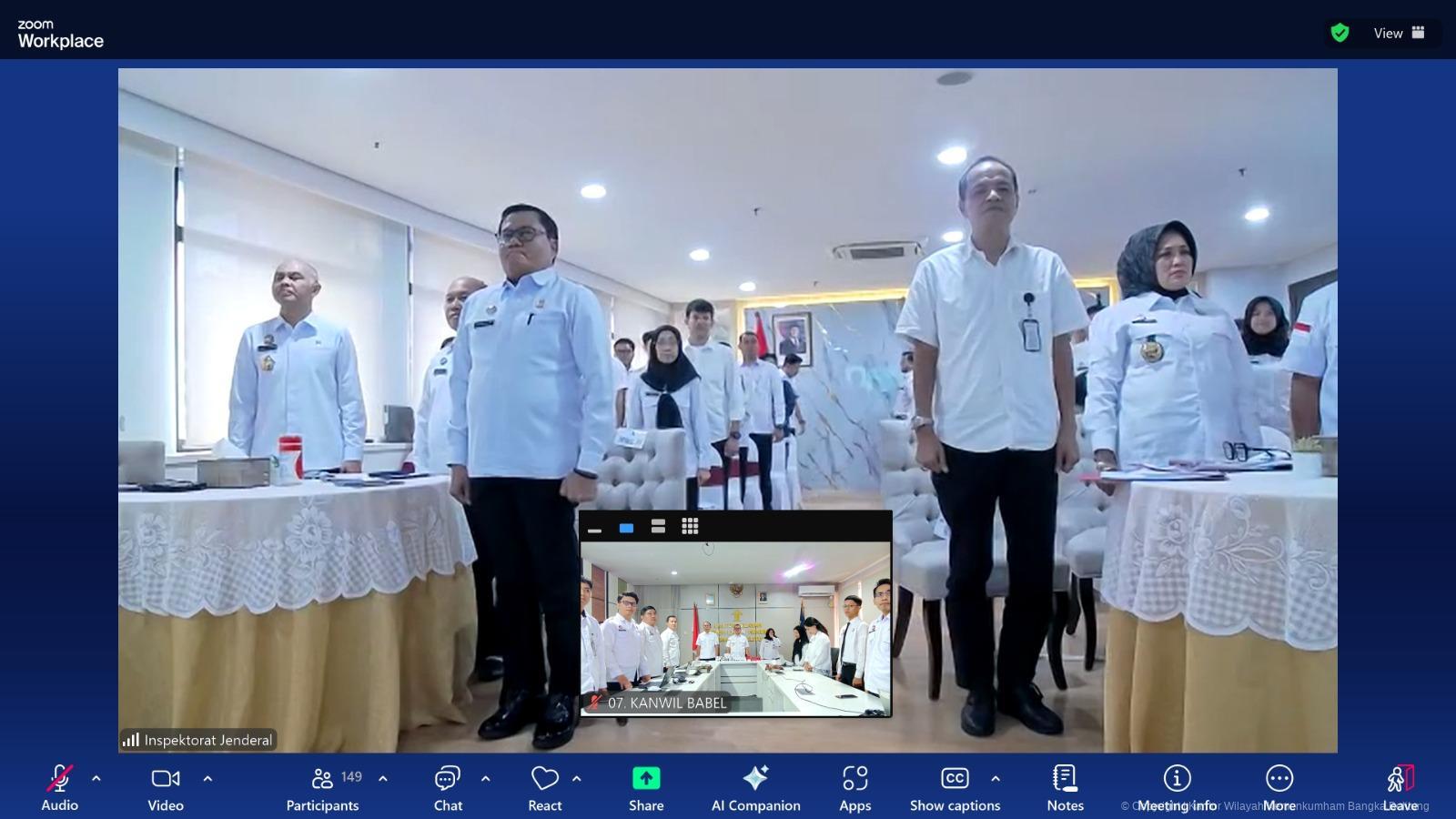 Sosialisasi Permenkum Nomor 4 Tahun 2026, Kanwil Kemenkum Kepulauan Bangka Belitung Perkuat Tata Kelola Pengaduan