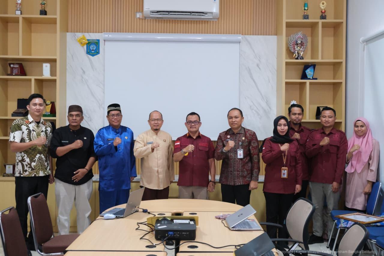Kanwil Kemenkum Kep. Bangka Belitung dan Pemkab Bangka Tengah Perkuat Koordinasi Pembentukan Regulasi dan Reformasi Hukum