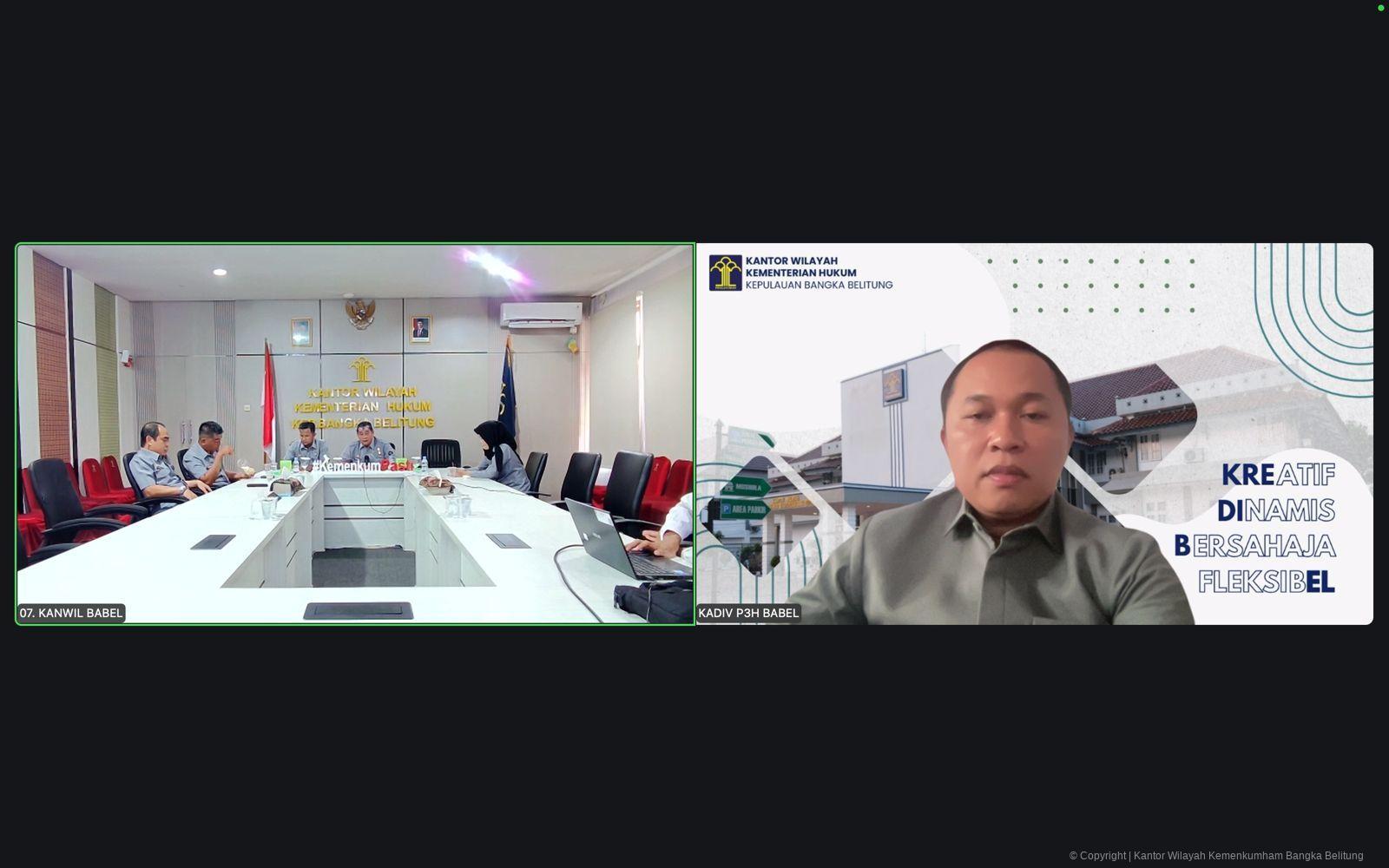 Kanwil Kemenkum Babel Gelar Rapat Evaluasi Tim Kerja BPHN, Perkuat Pengawasan OBH dan Pengembangan Posbankum