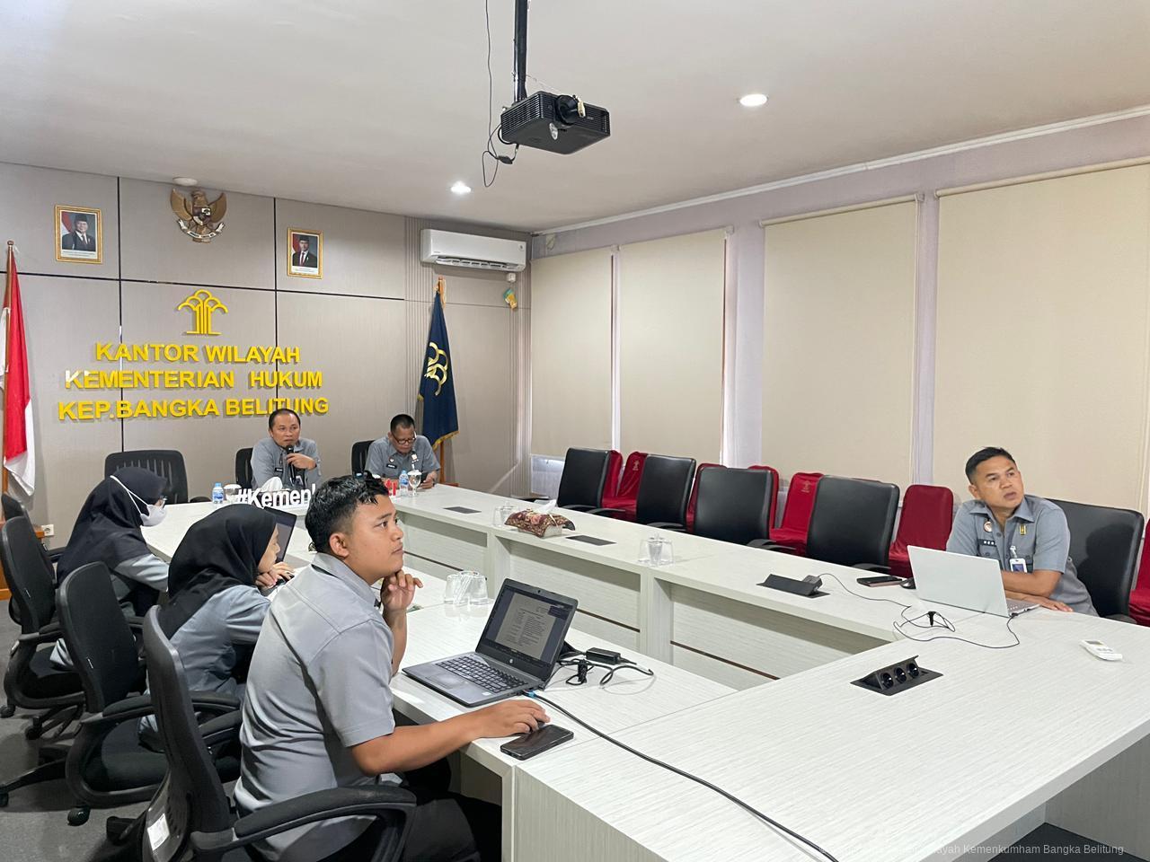 Perkuat Koordinasi, Kanwil Kemenkum Babel Dorong Optimalisasi Indeks Reformasi Hukum