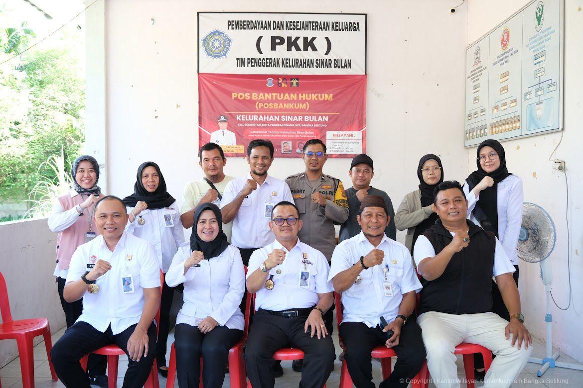 Tim Inspektorat Jenderal Kementerian Hukum Tinjau Layanan Posbankum Sinar Bulan dalam Desk Evaluasi ZI WBBM